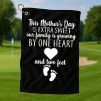 Sweet Mother's Day Pregnancy Announcement  Golf Towel thumb 1