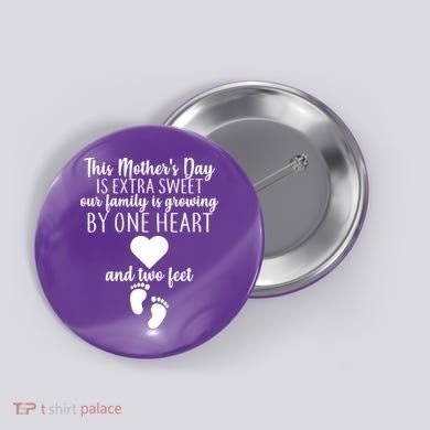 Sweet Mother's Day Pregnancy Announcement  Button