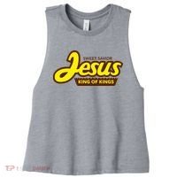 Sweet Savior Jesus King of Kings Women's Racerback Cropped Tank thumb 0