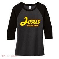 Sweet Savior Jesus King of Kings Women's Tri-Blend 3/4-Sleeve Raglan Shirt thumb 0