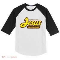Sweet Savior Jesus King of Kings Kids Colorblock Raglan Jersey thumb 0