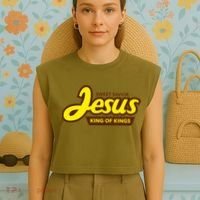 Sweet Savior Jesus King of Kings Garment-Dyed Women's Muscle Tee thumb 4
