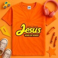 Sweet Savior Jesus King of Kings Kids Tie-Dye T-Shirt thumb 2