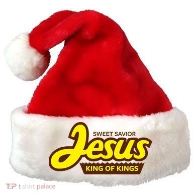 Sweet Savior Jesus King of Kings Santa Hat