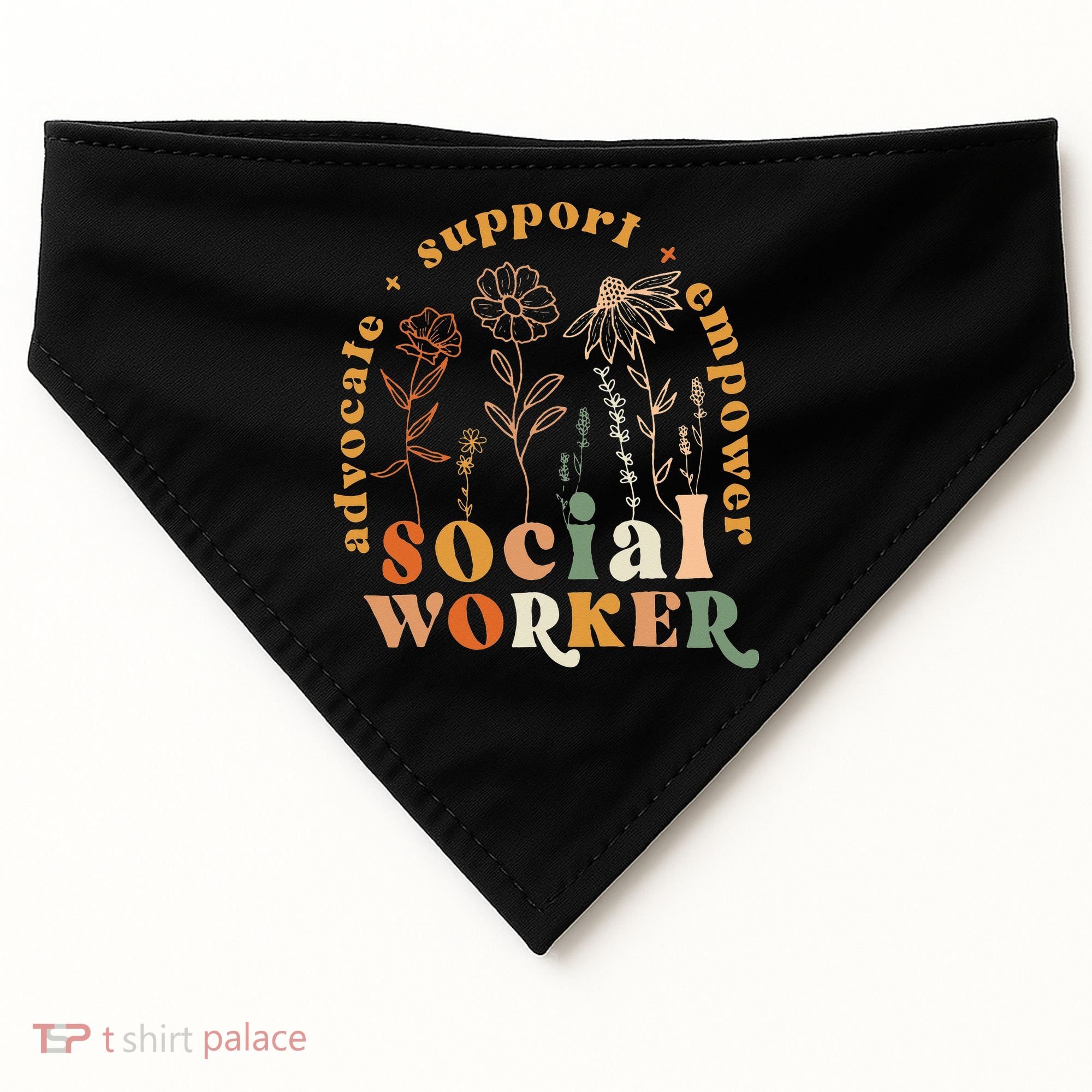 Social Worker Funny Social Work Month USA-Made Doggie Bandana