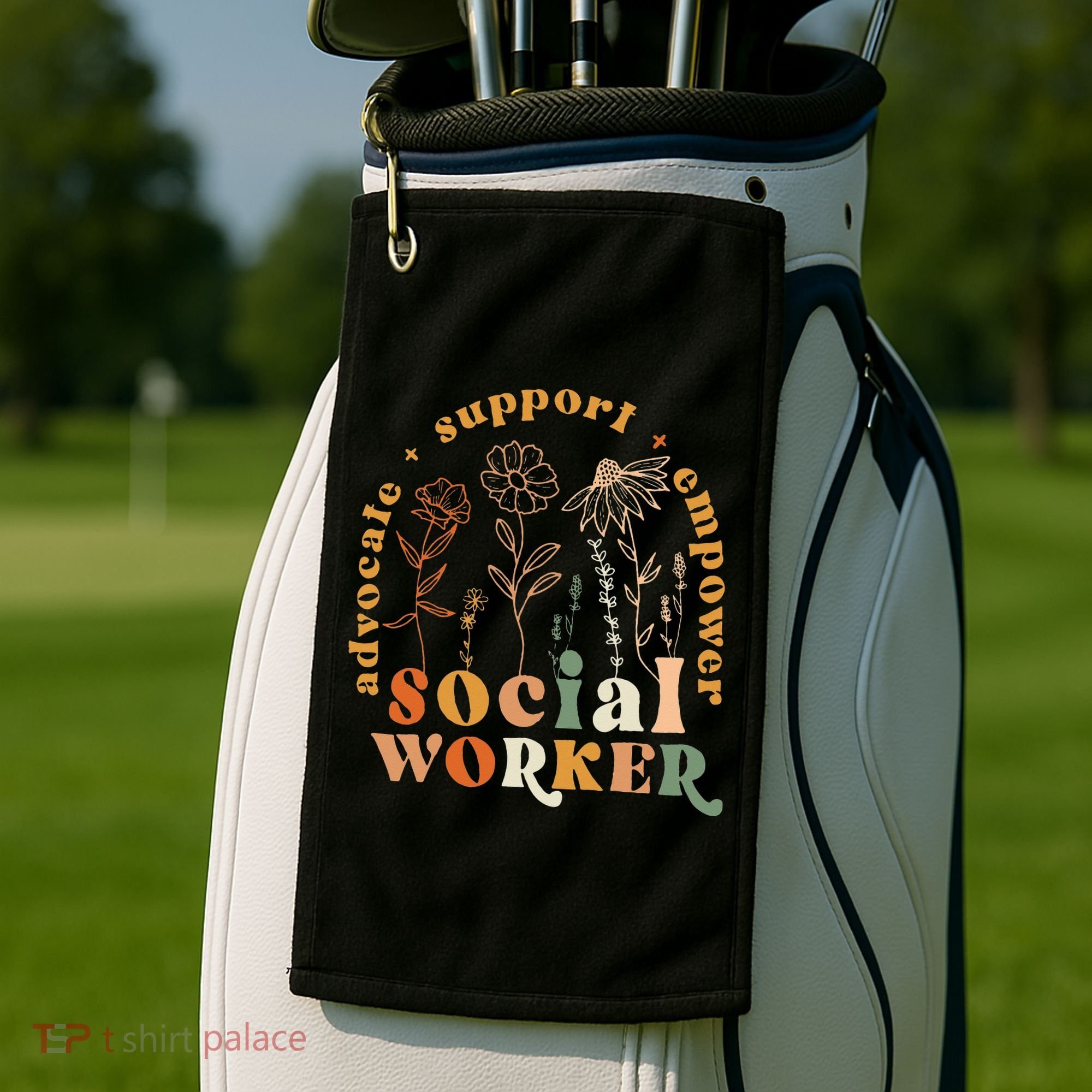 Social Worker Funny Social Work Month Golf Towel