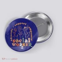 Social Worker Funny Social Work Month Button thumb 0