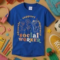 Social Worker Funny Social Work Month Kids T-Shirt thumb 3
