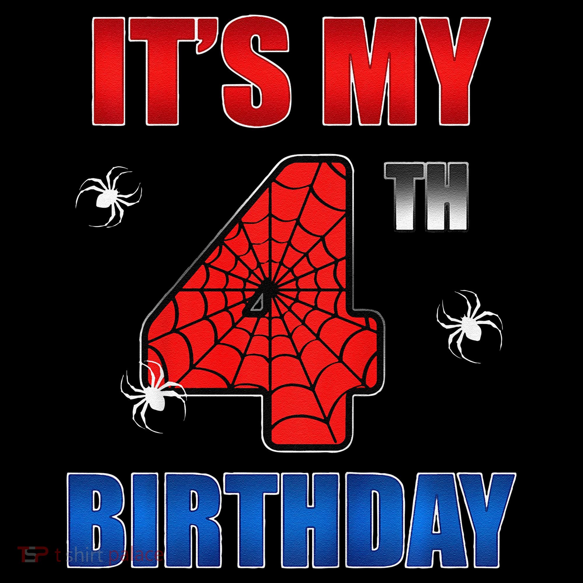 Spider Web Four 4 Years Old ItS My 4th Birthday Boy Party Coffee Mug