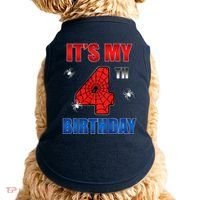 Spider Web Four 4 Years Old ItS My 4th Birthday Boy Party Doggie Tank thumb 0