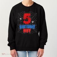 Spider Web Five 5 Years Old 5th Birthday Boy Party Women's Sweatshirt thumb 0