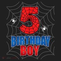 Spider Web Five 5 Years Old 5th Birthday Boy Party Women's Sweatshirt thumb 2