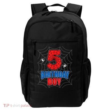 Spider Web Five 5 Years Old 5th Birthday Boy Party Backpack