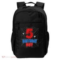 Spider Web Five 5 Years Old 5th Birthday Boy Party Backpack thumb 0