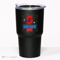 Spider Web Five 5 Years Old 5th Birthday Boy Party Tumbler thumb 0