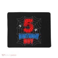 Spider Web Five 5 Years Old 5th Birthday Boy Party Mousepad thumb 0