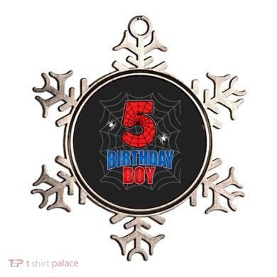 Spider Web Five 5 Years Old 5th Birthday Boy Party Ornament