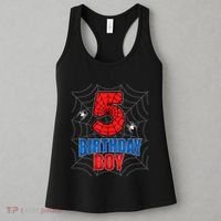 Spider Web Five 5 Years Old 5th Birthday Boy Party Women's Tank Top thumb 3