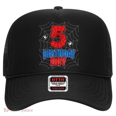Spider Web Five 5 Years Old 5th Birthday Boy Party Hat