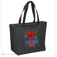 Spider Web Five 5 Years Old 5th Birthday Boy Party Tote Bag thumb 2