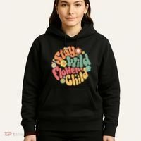 Stay Wild Flower Child Flower Retro Natural Boho Hippie Hoodie thumb 5