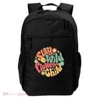 Stay Wild Flower Child Flower Retro Natural Boho Hippie Backpack thumb 0