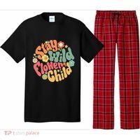 Stay Wild Flower Child Flower Retro Natural Boho Hippie Pajama Set thumb 0