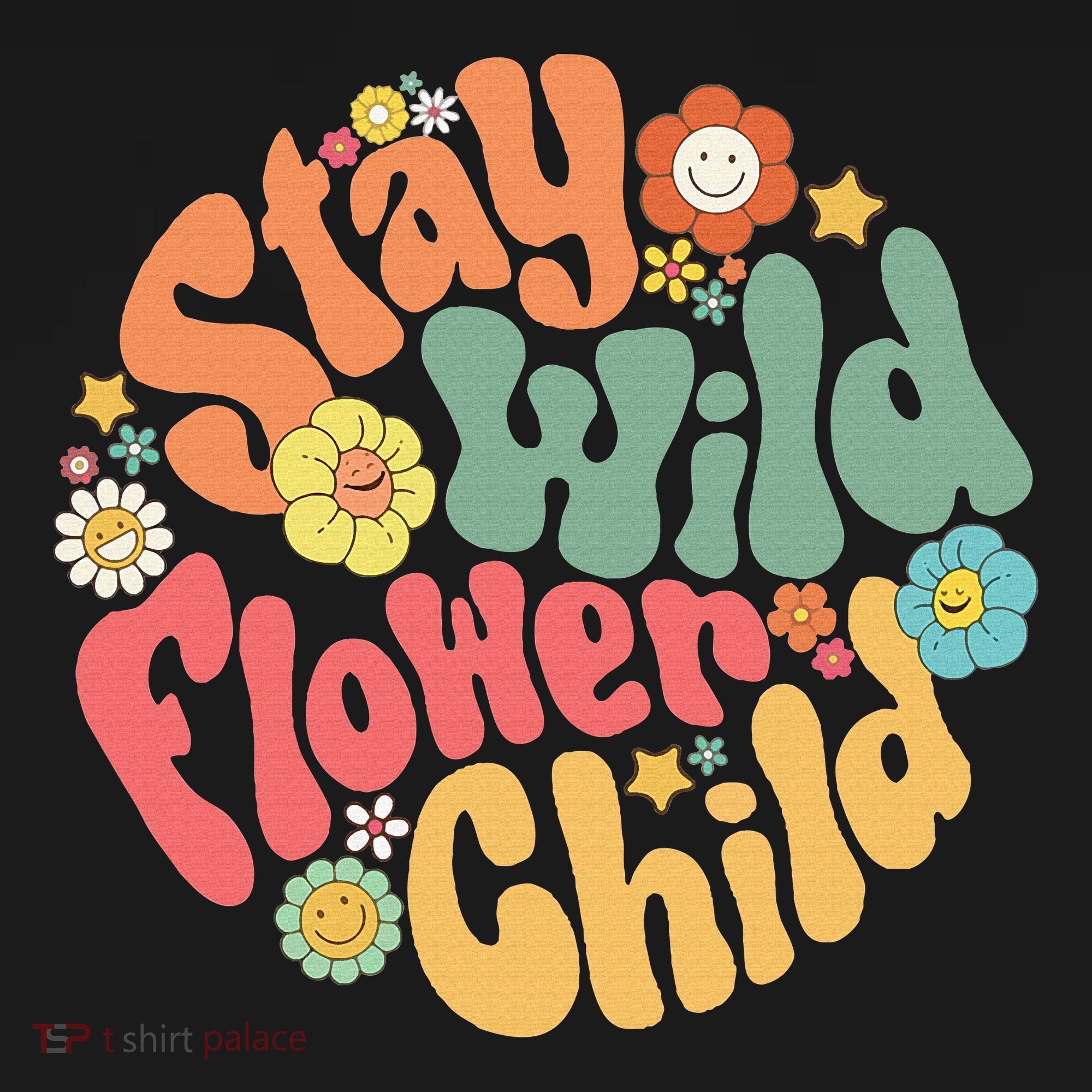 Stay Wild Flower Child Flower Retro Natural Boho Hippie Mousepad