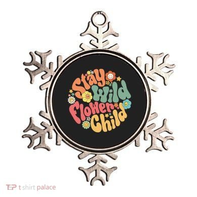 Stay Wild Flower Child Flower Retro Natural Boho Hippie Ornament