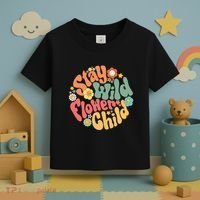 Stay Wild Flower Child Flower Retro Natural Boho Hippie Toddler T-Shirt thumb 3