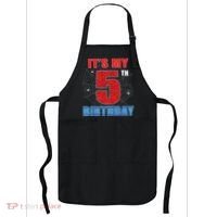 Spider Web Five 5 Years Old Its My 5th Birthday Boy Party Apron thumb 0