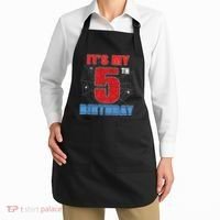 Spider Web Five 5 Years Old Its My 5th Birthday Boy Party Apron thumb 2