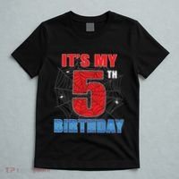 Spider Web Five 5 Years Old Its My 5th Birthday Boy Party T-Shirt thumb 5