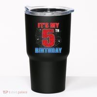 Spider Web Five 5 Years Old Its My 5th Birthday Boy Party Tumbler thumb 0