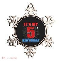 Spider Web Five 5 Years Old Its My 5th Birthday Boy Party Ornament thumb 0