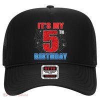 Spider Web Five 5 Years Old Its My 5th Birthday Boy Party Hat thumb 0