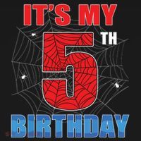 Spider Web Five 5 Years Old Its My 5th Birthday Boy Party Toddler Hoodie thumb 2