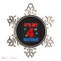 Spider Web Four 4 Years Old ItS My 4th Birthday Boy Party Ornament thumb 0