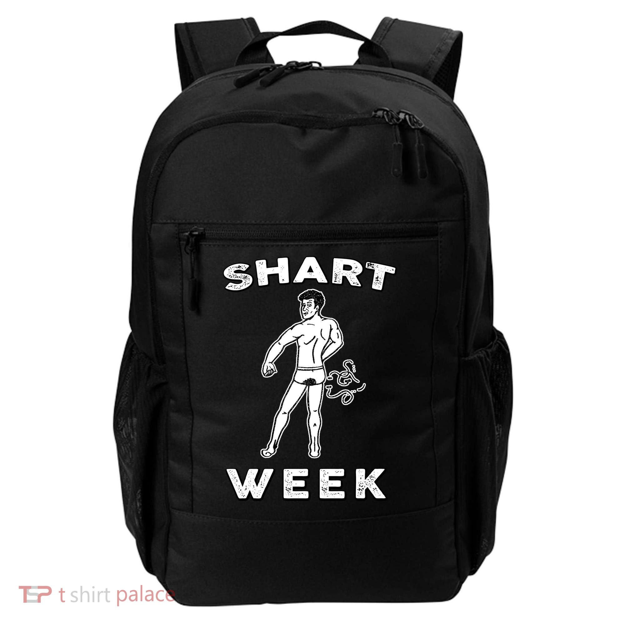 Shart Week Funny Novelty Shark Backpack