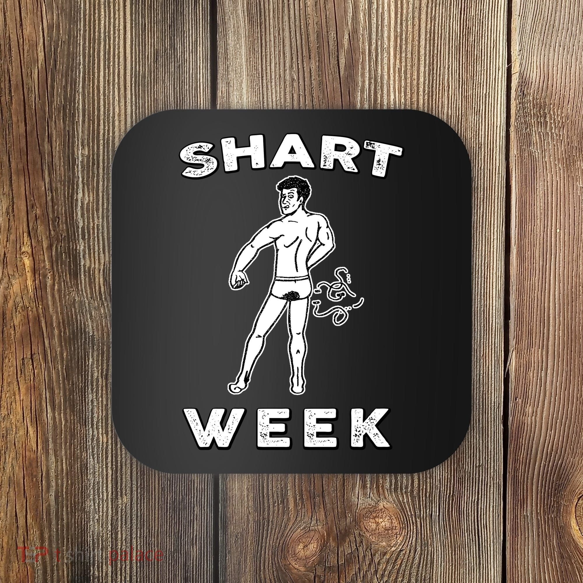 Shart Week Funny Novelty Shark Coaster
