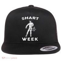 Shart Week Funny Novelty Shark Flat Bill Trucker Hat thumb 0