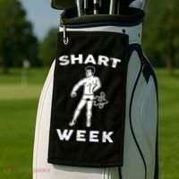 Shart Week Funny Novelty Shark Golf Towel thumb 2