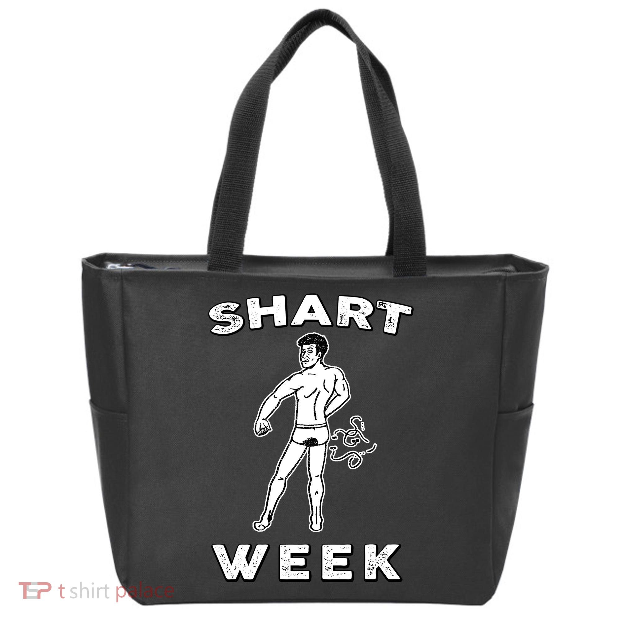 Shart Week Funny Novelty Shark Tote Bag
