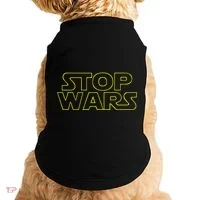 Stop Wars Funny Doggie Tank thumb 0