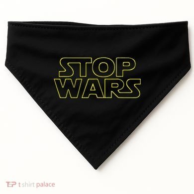 Stop Wars Funny USA-Made Doggie Bandana