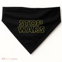 Stop Wars Funny USA-Made Doggie Bandana thumb 0