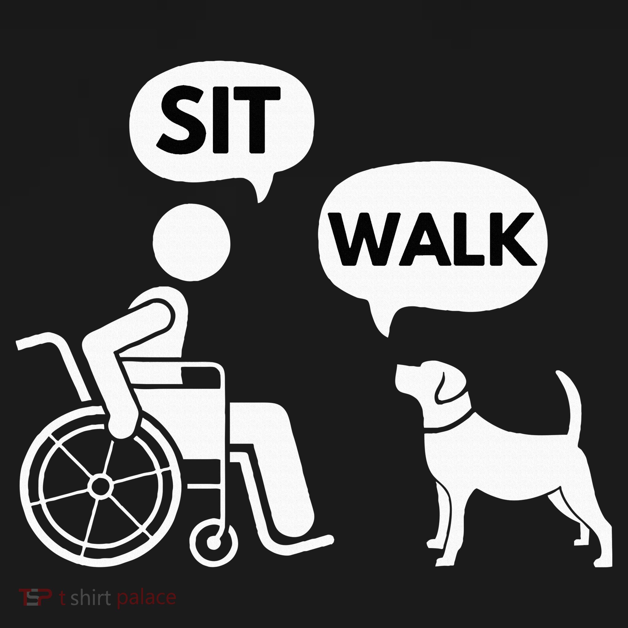 Sit Walk Funny Disabled Wheelchair User & Pet Dog Mousepad