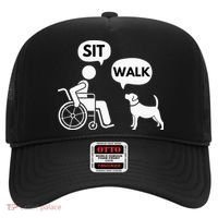 Sit Walk Funny Disabled Wheelchair User & Pet Dog Hat thumb 0