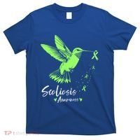 Scoliosis Warrior Green Hummingbird Scoliosis Awareness Great Gift T-Shirt thumb 0