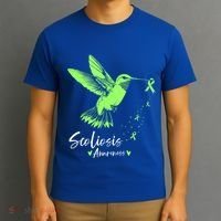 Scoliosis Warrior Green Hummingbird Scoliosis Awareness Great Gift T-Shirt thumb 3